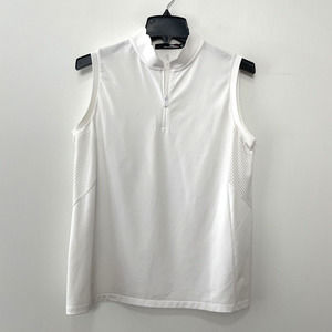 RLX Ralph Lauren Size Large Top Golf Pickleball Womens 1/4 Zip Sleeveless Sport
